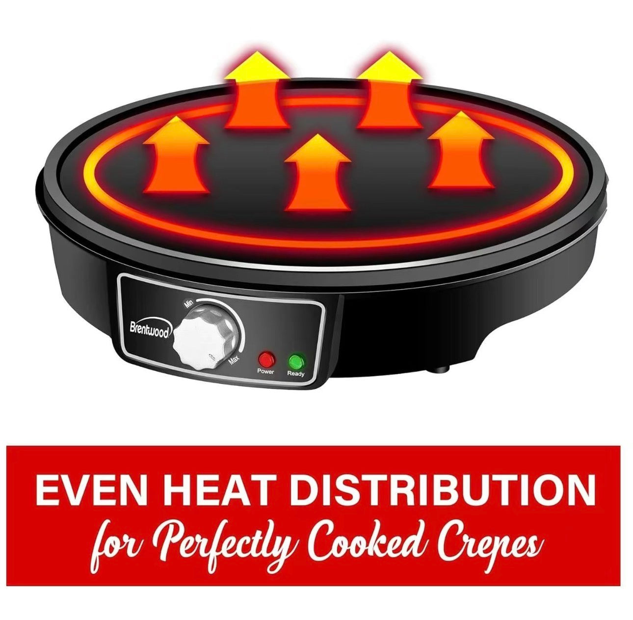 Brentwood 12-Inch Electric Non-Stick Crepe Pancake Maker