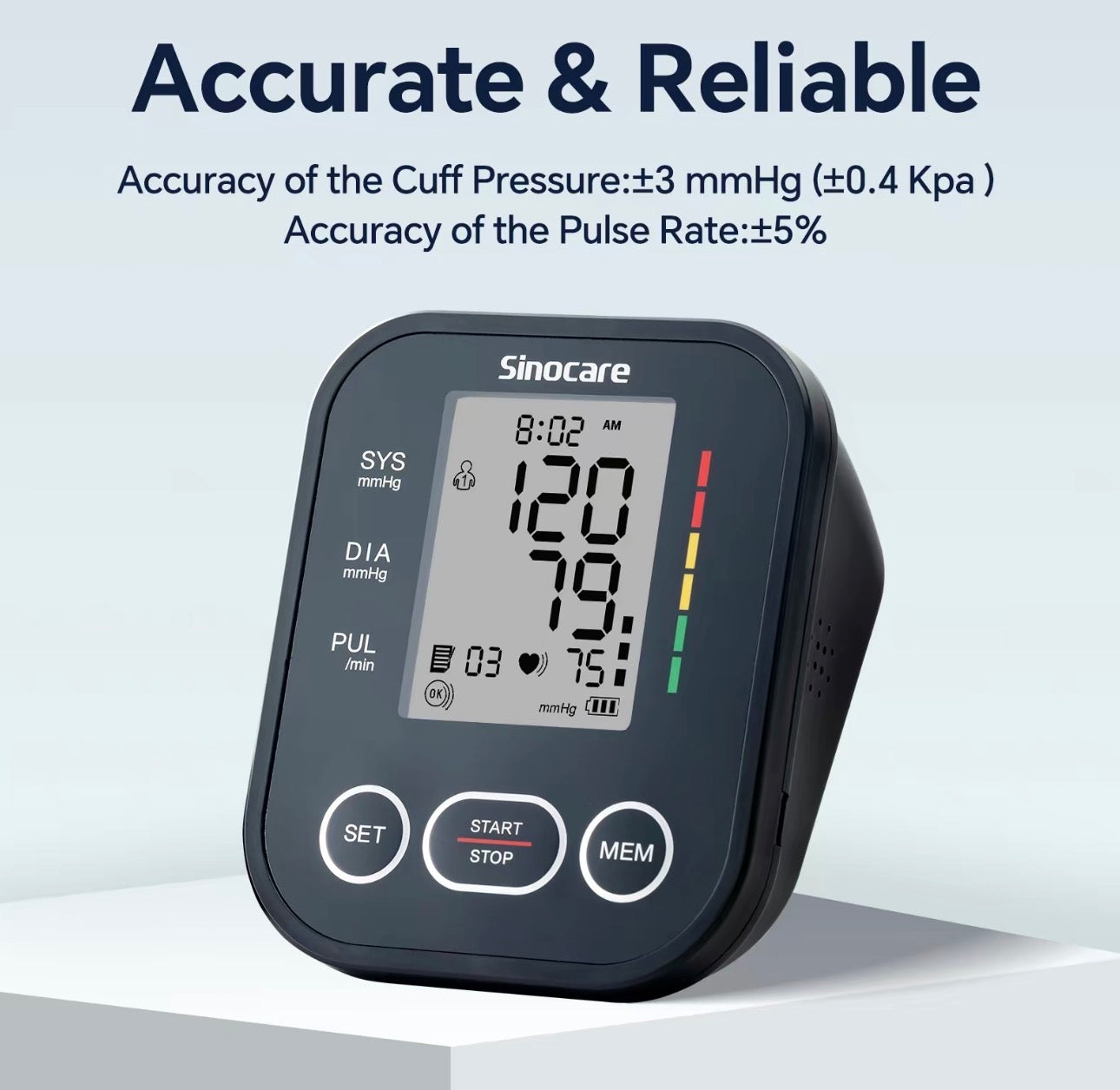 Blood Pressure Monitor, Upper Arm BP Machine for Home, Adjustable Cuff 8.6"-16.5", Monitoring Accuracy, One-Button Operation, Dual User Mode, Posture Detection & Irregular Heartbeat Alert