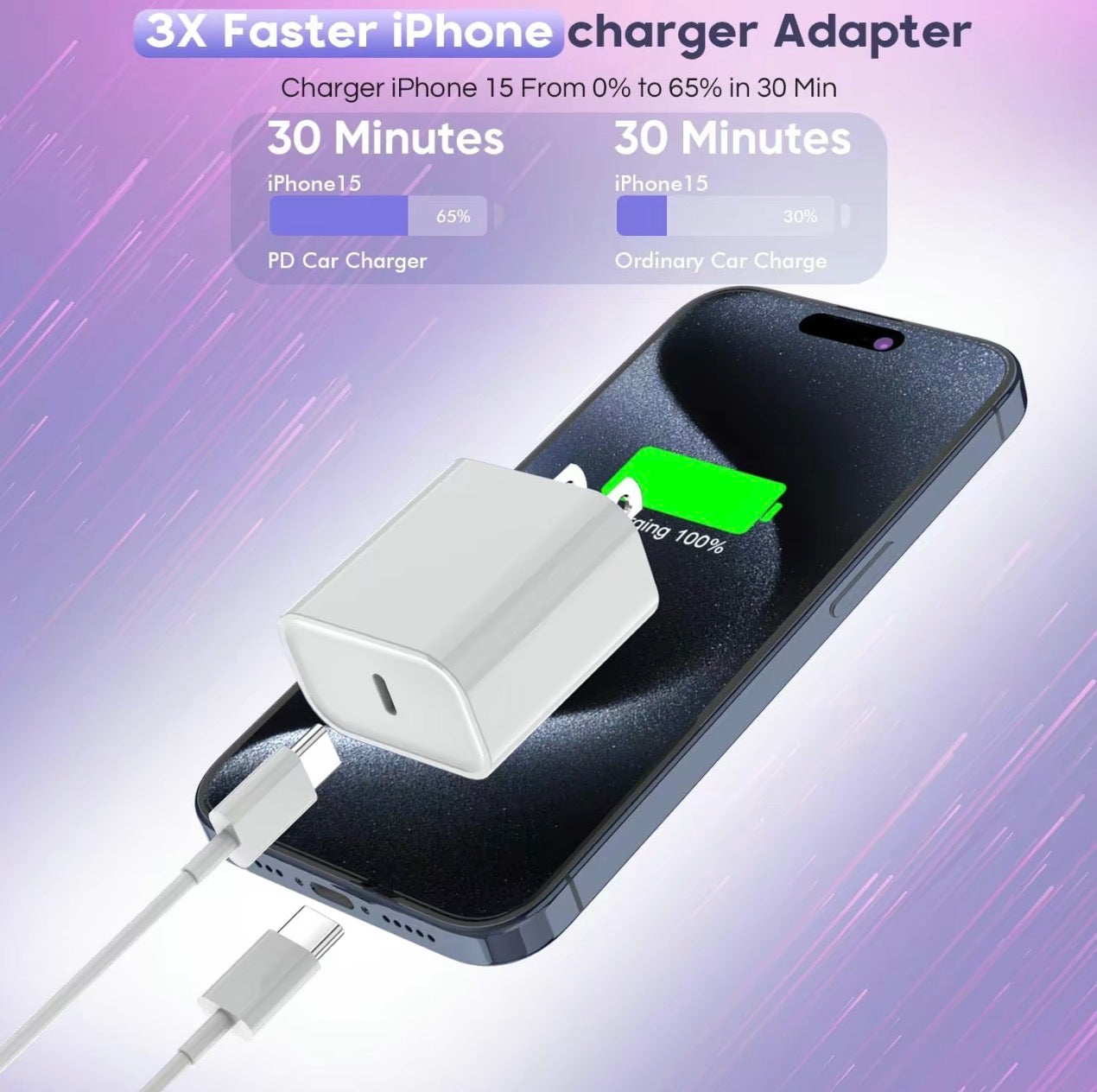 10Ft iPhone 17 16 15 Charger Fast Charging Type C Chargers USB C Charger Block i Phone 16 Chargers with 3 Pack 10FT Cable for iPhone 16/16 Plus/16 Pro/
16 Pro Max/iPhone 15/15 Pro Max/Samsung(White)
